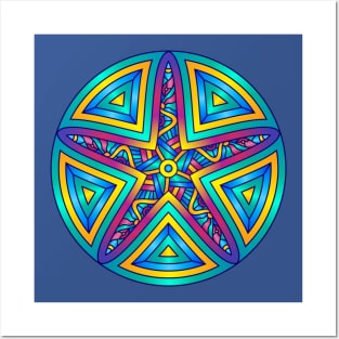 Starfish Sea Life Abstract Mandala Design Posters and Art